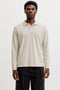 Front image of Kane ls polo in beige, by brand Jack&jones