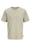 Front image of Kyle ss crew neck tee in khaki, by brand Jack&jones