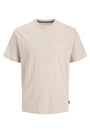 Image of KYLE SS CREW NECK TEE in stone, by brand JACK&JONES