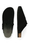 Front image of Louis suede mule in black, by brand Jack&jones