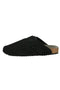 Side image of the Louis suede mule in black, by brand Jack&jones