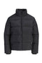 Front image of Lupo puffer jacket in black, by brand Jack&jones