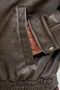 Front image of the Marlon pu jacket in brown, by brand Jack&jones