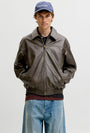Image of MARLON PU JACKET in brown, by brand JACK&JONES