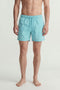 Front image of a model wearing Maui vibrant wash swimshorts in blue, by brand Jack&jones