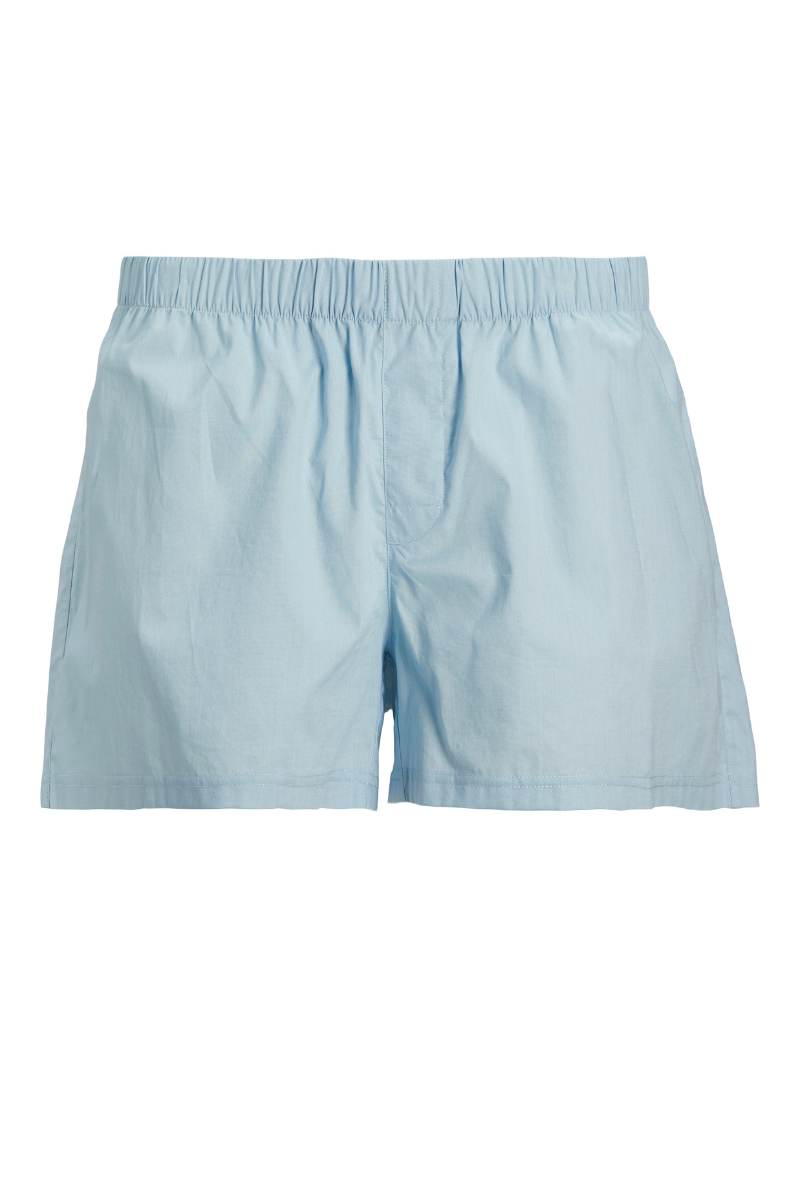 Front image  of Jack and jones milano woven 3 pk trunks in light blue, by brand Jack&jones