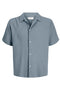 Front image of the Nantucket double cloth ss shirt in blue, by brand Jack&jones