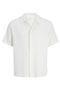 Front image of the Nantucket double cloth ss shirt in off white, by brand Jack&jones