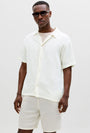 Image of NANTUCKET DOUBLE CLOTH SS SHIRT in off white, by brand JACK&JONES