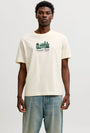 Image of NORREBRO SKYLINE TEE in cream, by brand JACK&JONES