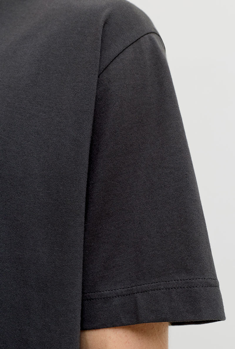 Front image of Norrebro skyline tee in black, by brand Jack&jones