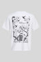 Back image of the Osaka back print tshirt in white, by brand Jack&jones