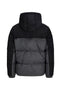 Back image of the Oxford melange puffer jacket in black, by brand Jack&jones