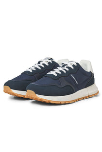 Front image of the Romano combo sneaker in navy, by brand Jack&jones