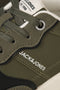Front image of the Romano combo sneaker in olive, by brand Jack&jones
