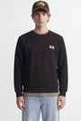 Image of RUSH SWEAT CREW NECK SWEATSHIRT in black, by brand JACK&JONES