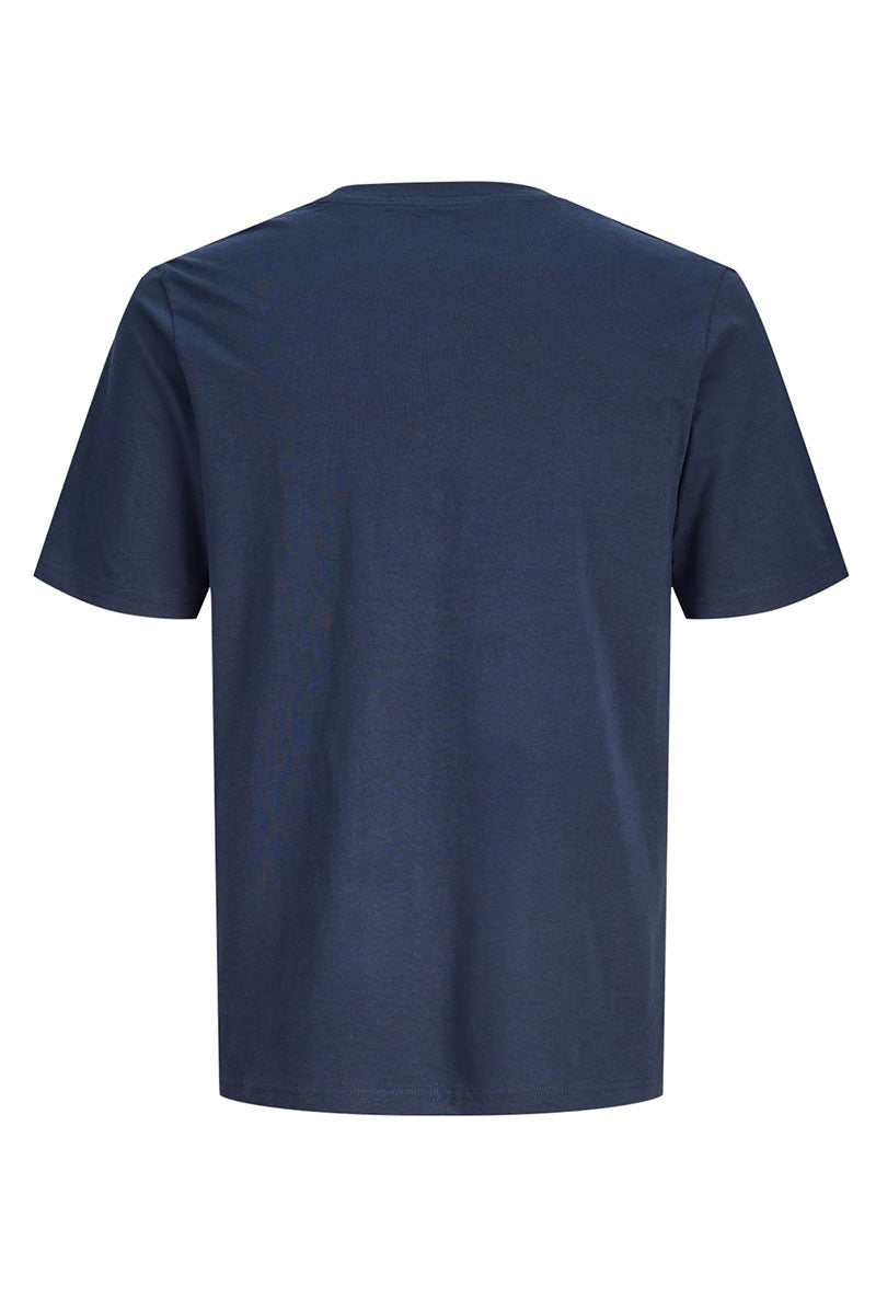 Back image of Track skull tee in navy, by brand Jack&jones