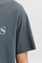 Front image of the Tom tee ss crew neck in charcoal, by brand Jack&jones