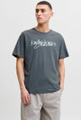 Image of TOM TEE SS CREW NECK in charcoal, by brand JACK&JONES