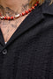 Front image of the Tyson resort shirt in black, by brand Jack&jones