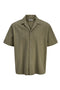 Front image of the Tyson resort shirt in khaki, by brand Jack&jones