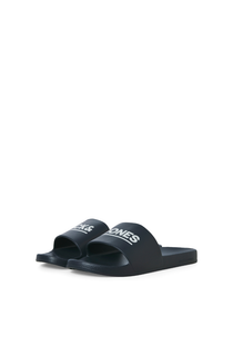 Side image  of the Jack and jones wollie slider in charcoal, by brand Jack&jones