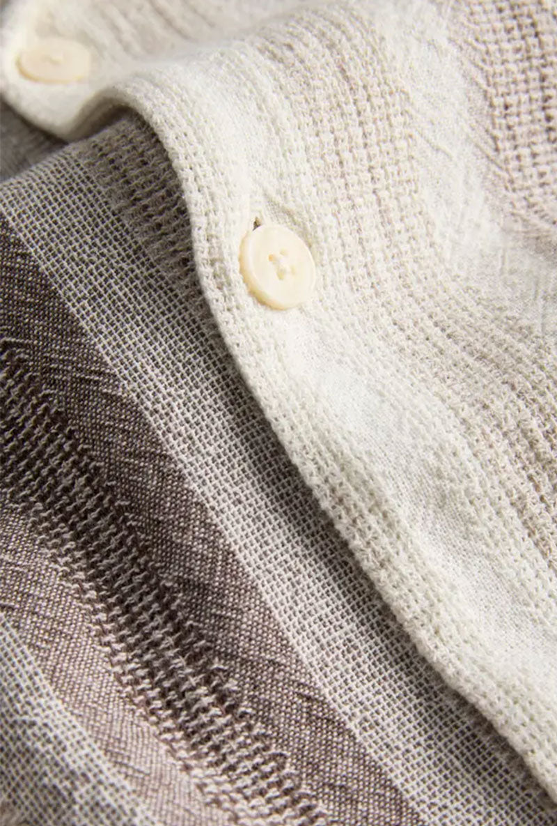 Detail image of Alvaro dobby resort shirt in beige, by brand Jack&jones