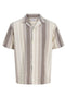 Front image of Alvaro dobby resort shirt in beige, by brand Jack&jones
