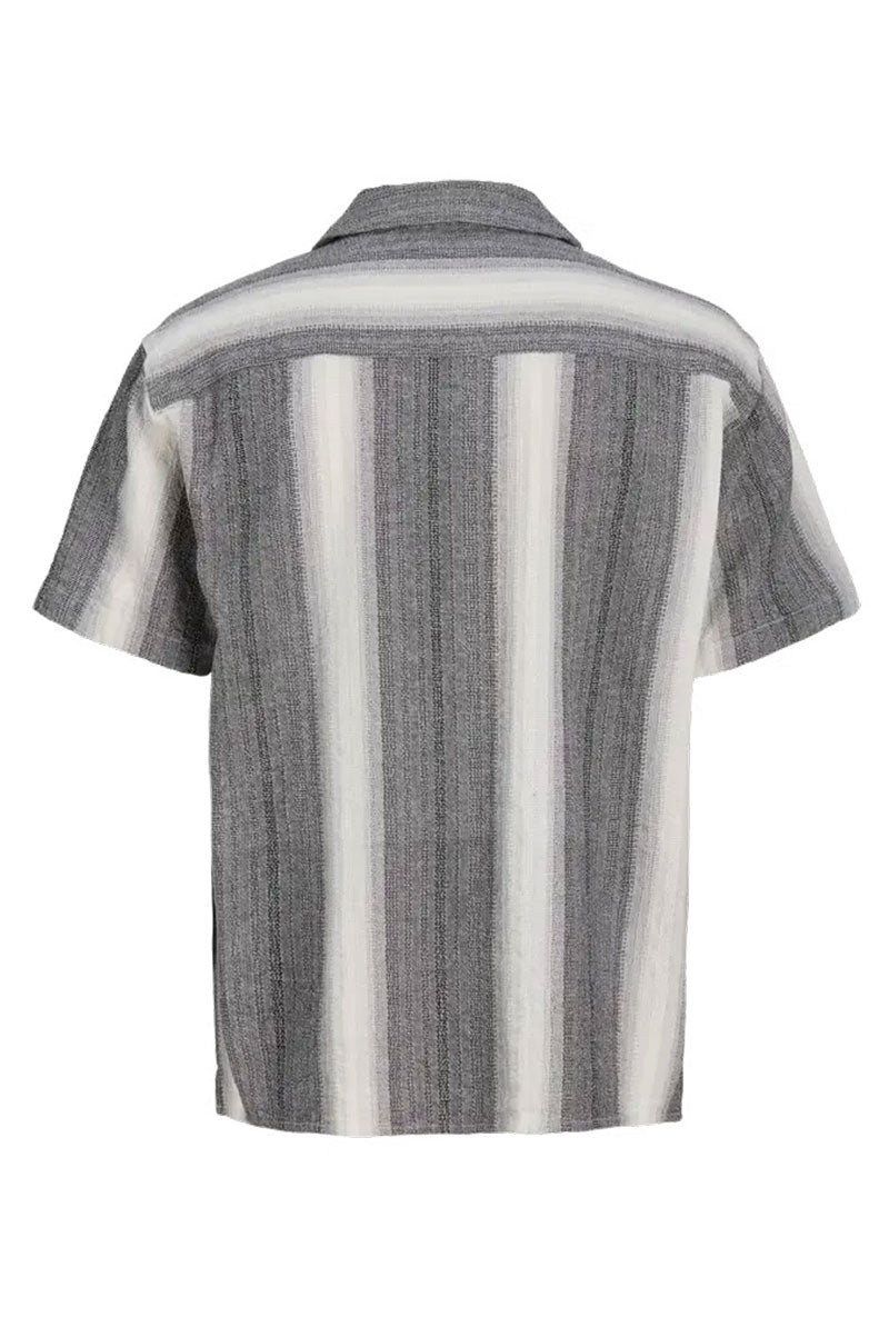 Back image of Alvaro dobby resort shirt in black, by brand Jack&jones