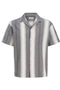 Front image of Alvaro dobby resort shirt in black, by brand Jack&jones