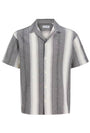 Image of ALVARO DOBBY RESORT SHIRT in black, by brand JACK&JONES