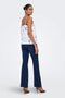 Back image of a model wearing the Ada singlet in white, by brand Jacqueline de yong