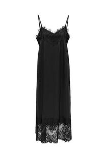 Front image of the Alana sl lace midi dress in black, by brand Jacqueline de yong