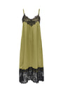 Image of ALANA SL LACE MIDI DRESS in olive, by brand JACQUELINE DE YONG