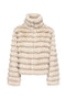 Front image of Allie faux fur jacket in beige, by brand Jacqueline de yong