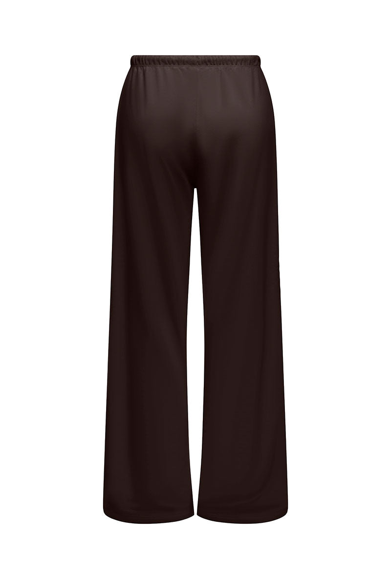 Back image of Amalfi life sweat pants in brown, by brand Jacqueline de yong