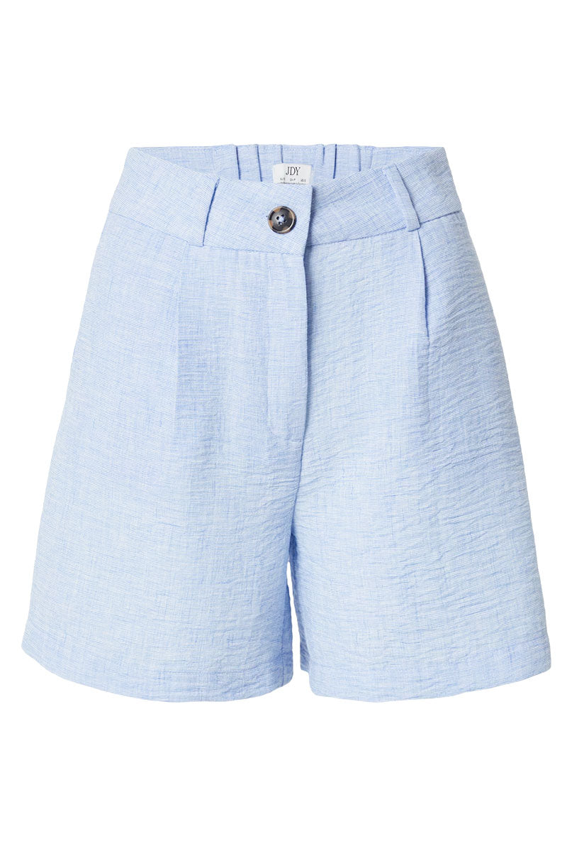 Front image of Bruce hw city shorts in blue, by brand Jacqueline de yong