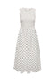 Front image of the Diego s/l smock midi dress in white, by brand Jacqueline de yong