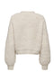 Back image of the Eira life oneck cardigan in off white, by brand Jacqueline de yong