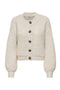 Front image of the Eira life oneck cardigan in off white, by brand Jacqueline de yong