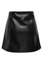 Back image of the Ella pu mini skirt in black, by brand Jacqueline de yong