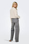 Back image of a model wearing the Felina hw wide jeans in grey, by brand Jacqueline de yong