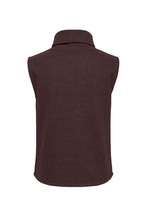 Back image of the Hero life s/l turtleneck top in brown, by brand Jacqueline de yong
