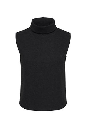 Front image of the Hero life s/l turtleneck top in black, by brand Jacqueline de yong