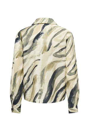Back image of the Lilja l/s shirt in sand, by brand Jacqueline de yong