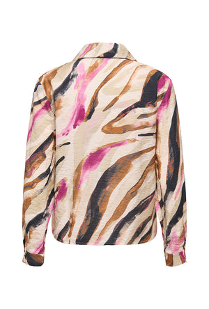 Back image of the Lilja l/s shirt in sand, by brand Jacqueline de yong
