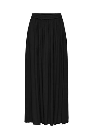 Front image of the Liva life hw midi skirt in black, by brand Jacqueline de yong