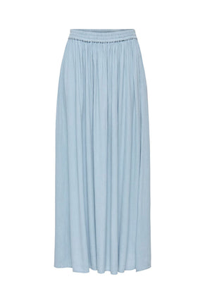 Front image of Liva life hw midi skirt in blue, by brand Jacqueline de yong