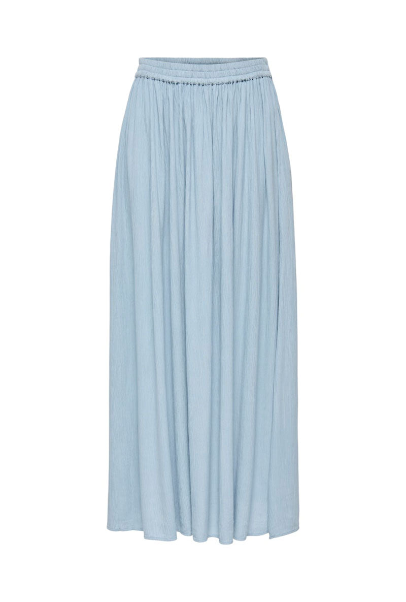 Front image of Liva life hw midi skirt in blue, by brand Jacqueline de yong