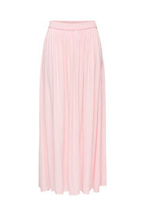 Front image of the Liva life hw midi skirt in pink, by brand Jacqueline de yong